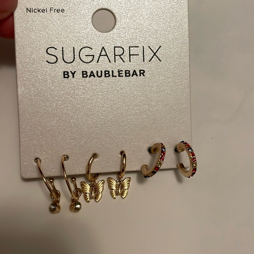 3 for $15 Sugarfix by Baublebar mini hoop earrings
